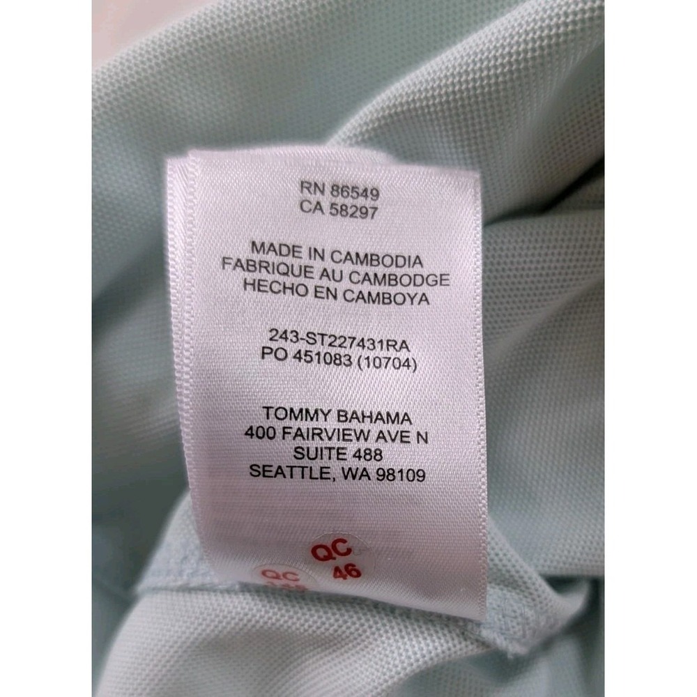 Tommy Bahama Men's Large Island Zone Performance S/S Knit‎ Button-Up Shirt - Picture 6 of 8